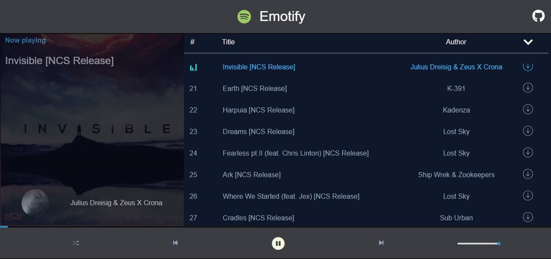 Emotion based music player